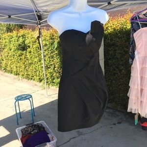 Black tube dress with pockets